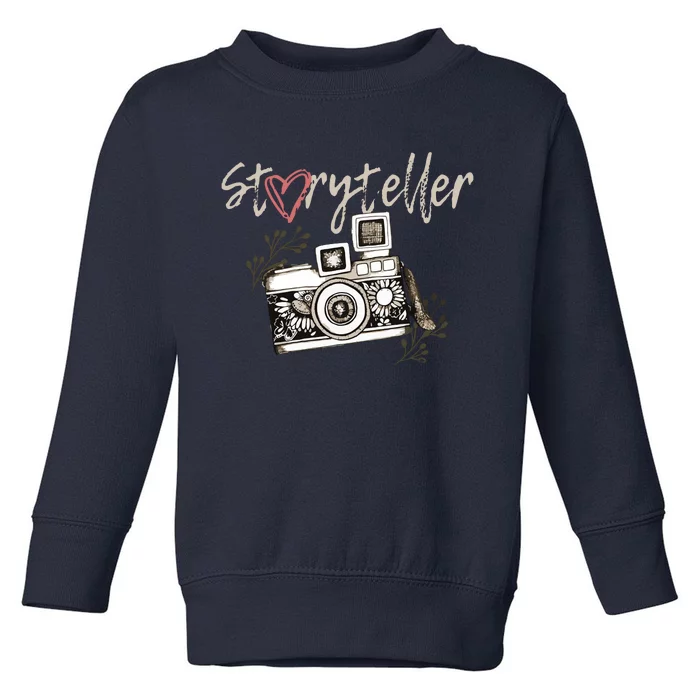 Storyteller Camera Photography Photographer Cool Toddler Sweatshirt