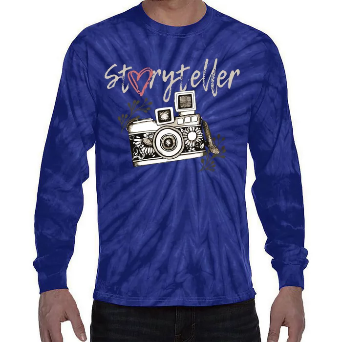 Storyteller Camera Photography Photographer Cool Tie-Dye Long Sleeve Shirt