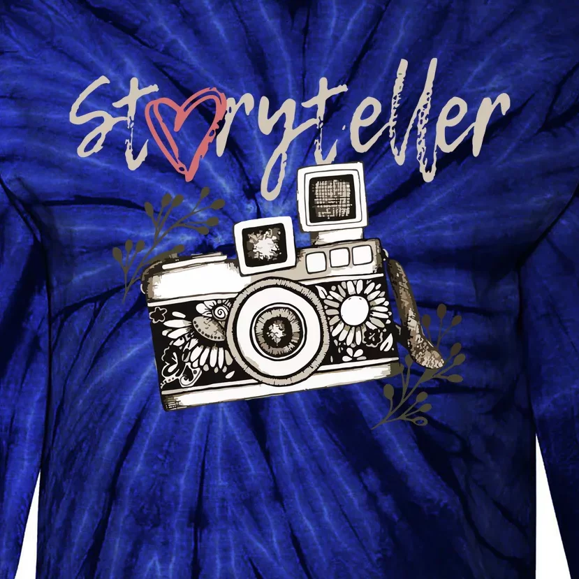 Storyteller Camera Photography Photographer Cool Tie-Dye Long Sleeve Shirt