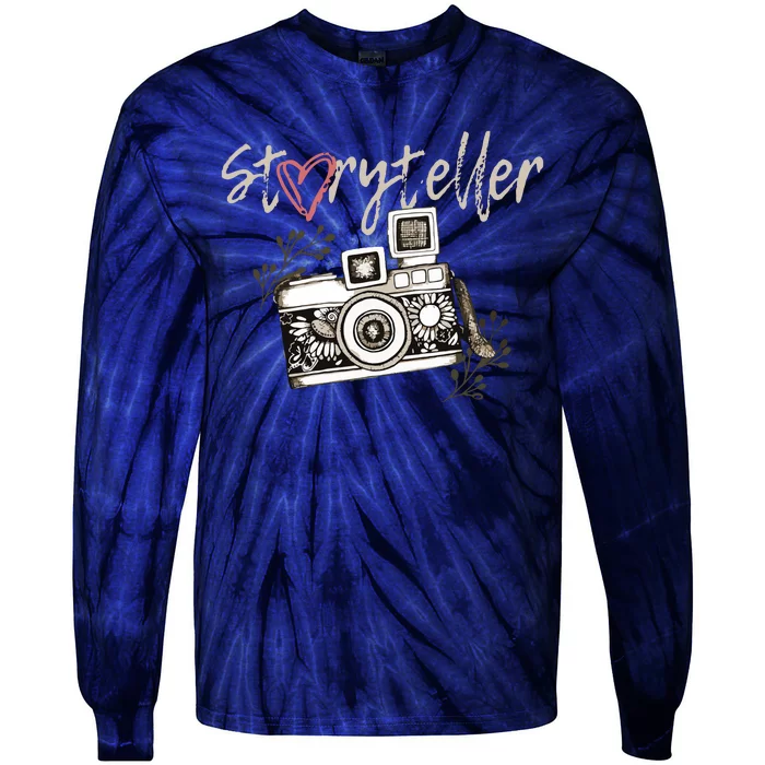 Storyteller Camera Photography Photographer Cool Tie-Dye Long Sleeve Shirt