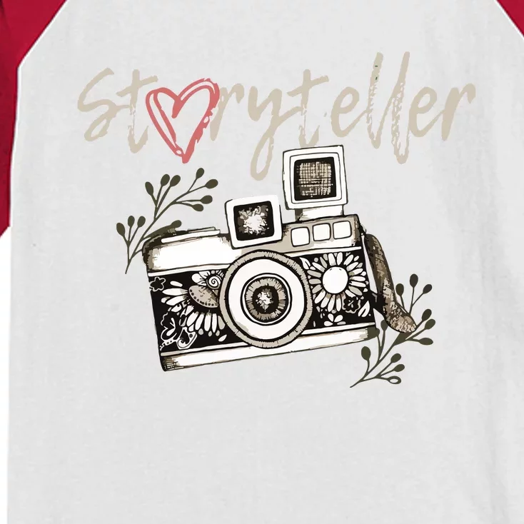 Storyteller Camera Photography Photographer Cool Kids Colorblock Raglan Jersey