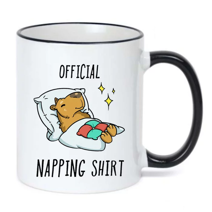 Sleeping Capybara Pajamas Sleepyhead Black Color Changing Mug