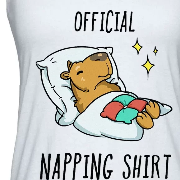 Sleeping Capybara Pajamas Sleepyhead Ladies Essential Flowy Tank