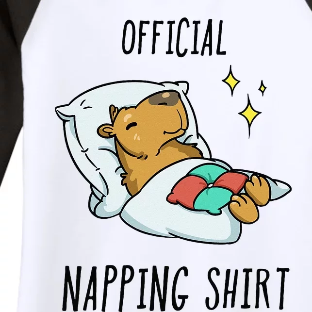 Sleeping Capybara Pajamas Sleepyhead Women's Tri-Blend 3/4-Sleeve Raglan Shirt