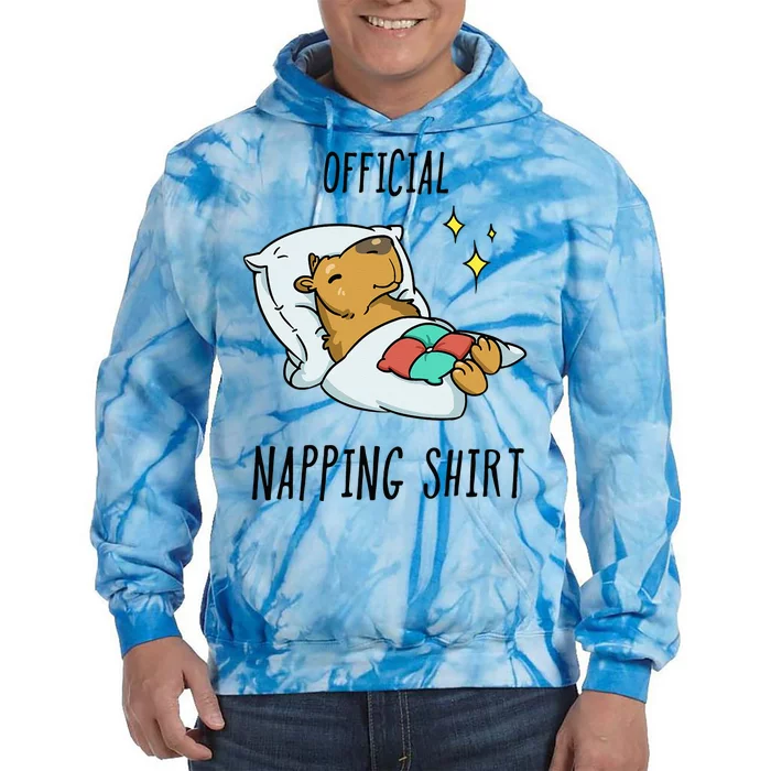 Sleeping Capybara Pajamas Sleepyhead Tie Dye Hoodie