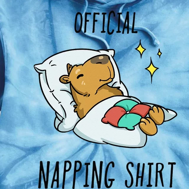 Sleeping Capybara Pajamas Sleepyhead Tie Dye Hoodie