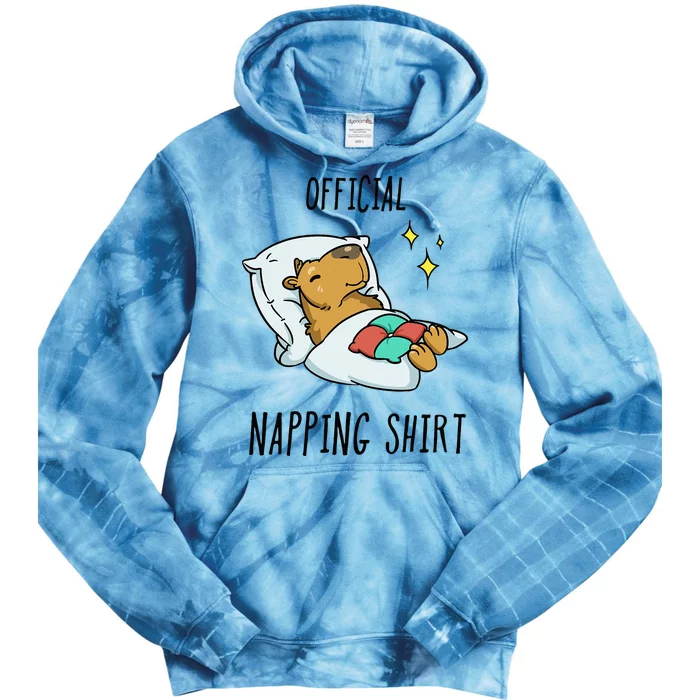 Sleeping Capybara Pajamas Sleepyhead Tie Dye Hoodie