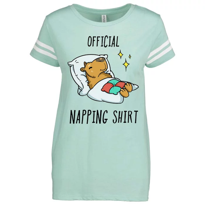 Sleeping Capybara Pajamas Sleepyhead Enza Ladies Jersey Football T-Shirt