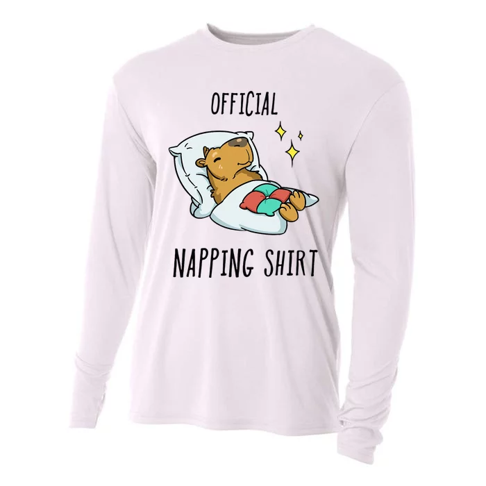 Sleeping Capybara Pajamas Sleepyhead Cooling Performance Long Sleeve Crew