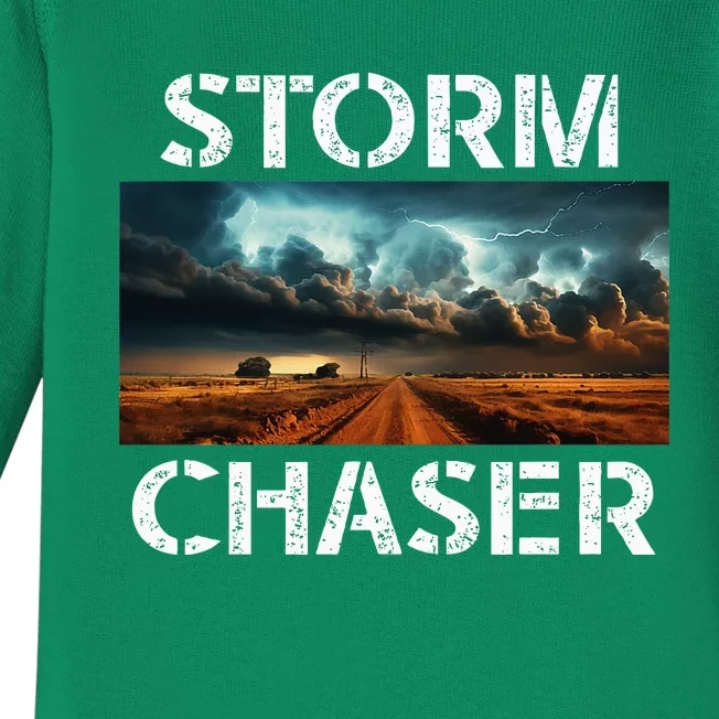 Storm Chaser Picture Extreme Weather Meteorologist Baby Long Sleeve Bodysuit