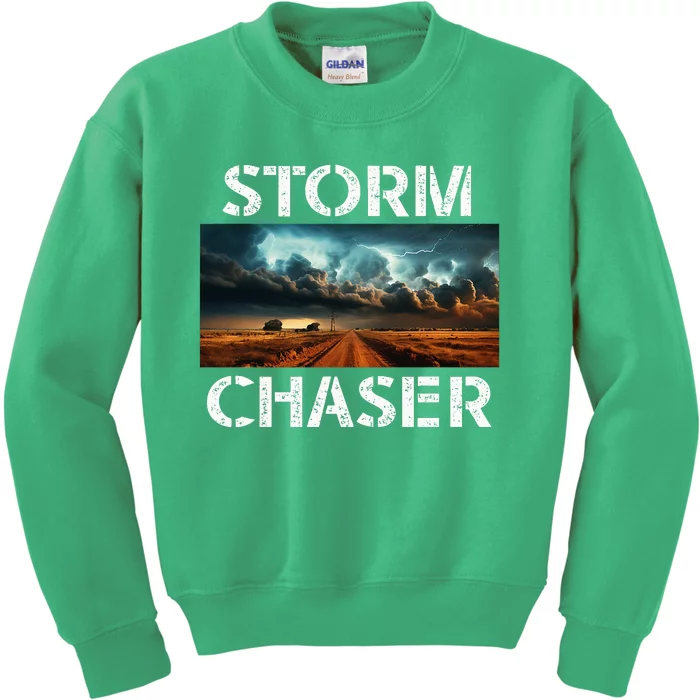 Storm Chaser Picture Extreme Weather Meteorologist Kids Sweatshirt