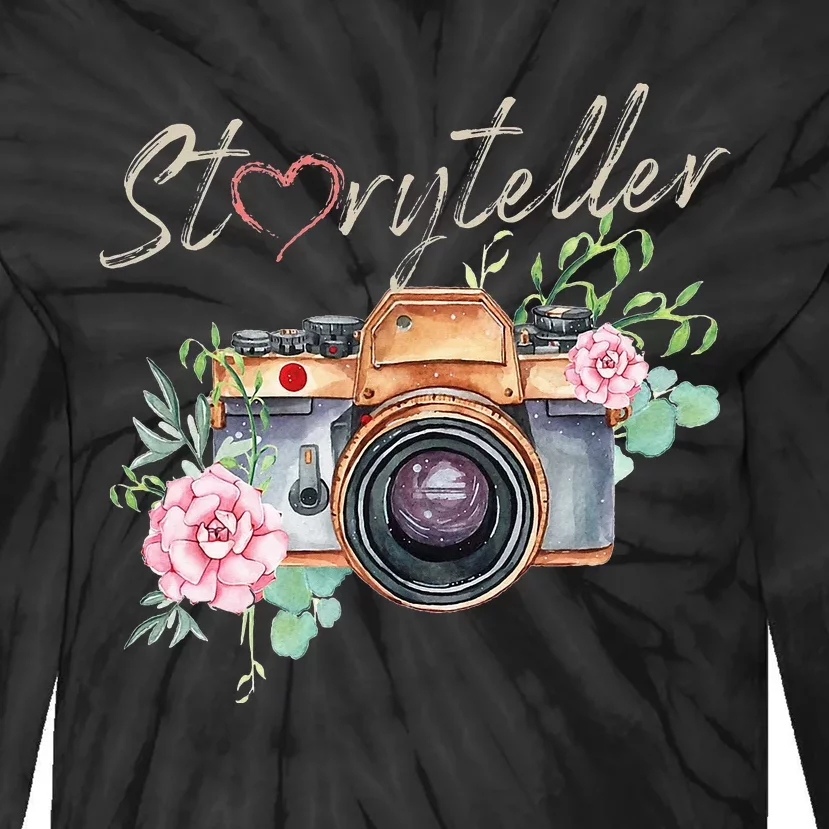 Storyteller Camera Photography Photographer Cameraman Ideas Tie-Dye Long Sleeve Shirt