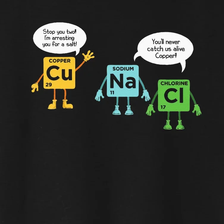 Science Chemistry Periodic Table Funny Scientist Nerd Geeks Women's Crop Top Tee