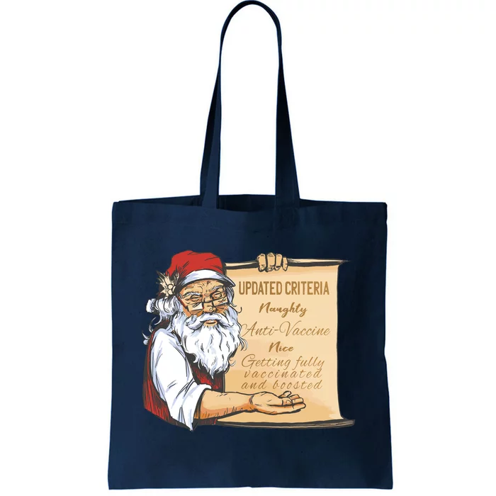 Santa Claus Pro Vaccine Christmas List Tote Bag