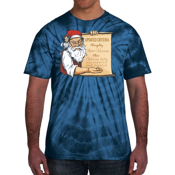 Santa Claus Pro Vaccine Christmas List Tie-Dye T-Shirt