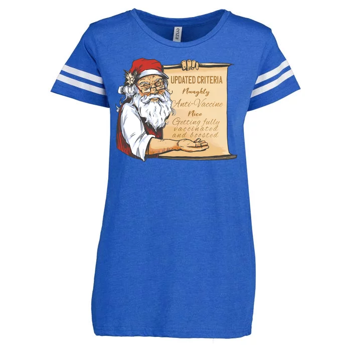 Santa Claus Pro Vaccine Christmas List Enza Ladies Jersey Football T-Shirt