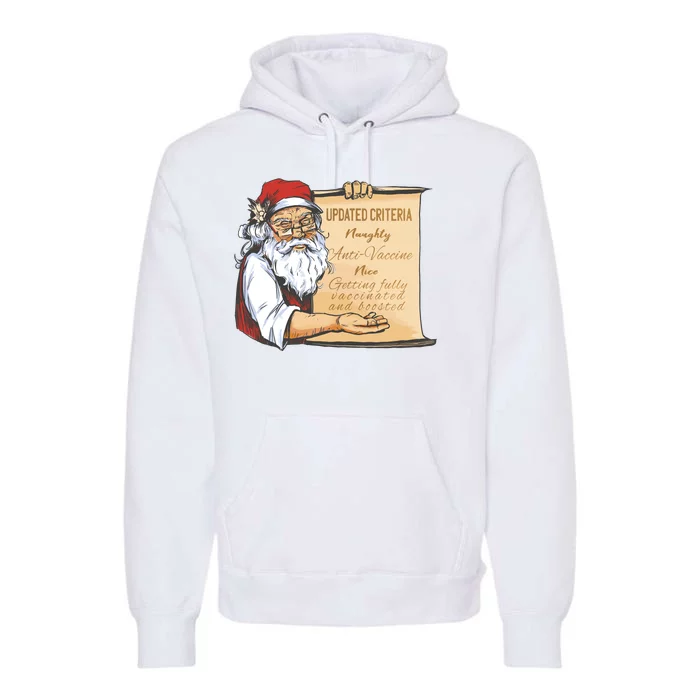 Santa Claus Pro Vaccine Christmas List Premium Hoodie