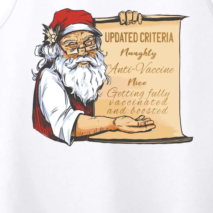 Santa Claus Pro Vaccine Christmas List Performance Tank