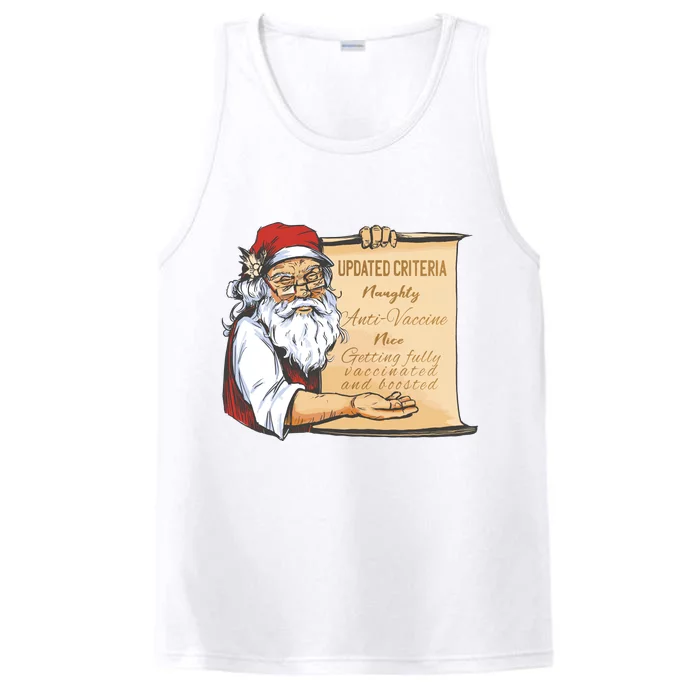 Santa Claus Pro Vaccine Christmas List Performance Tank