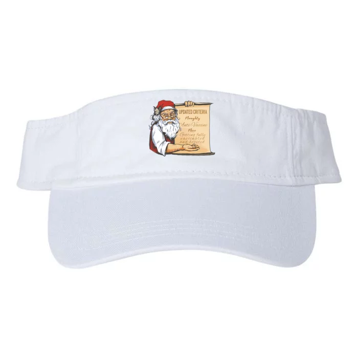 Santa Claus Pro Vaccine Christmas List Valucap Bio-Washed Visor