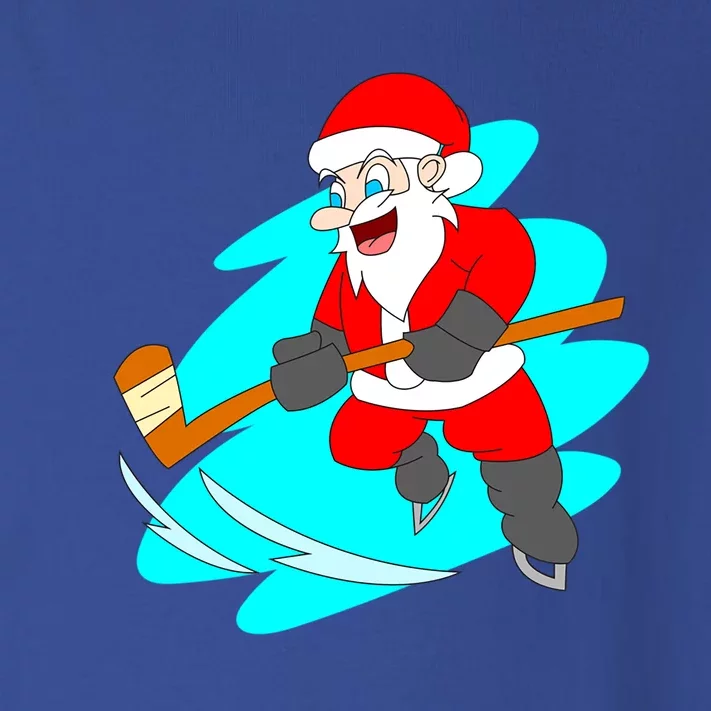 Santa Claus Playing Ice Hockey Player Christmas Celebration Gift Toddler Long Sleeve Shirt