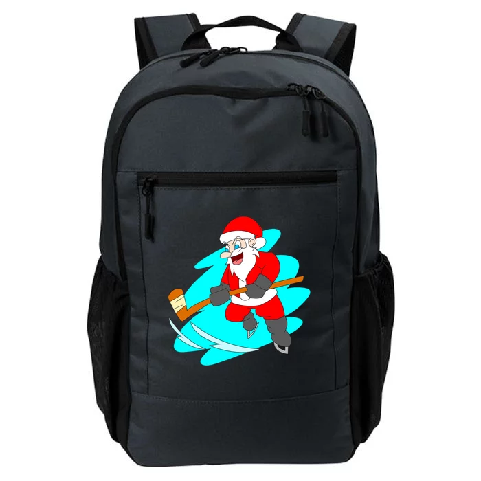 Santa Claus Playing Ice Hockey Player Christmas Celebration Gift Daily Commute Backpack