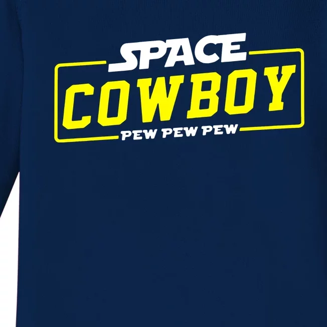 Space Cowboy Pew Pew Pew Baby Long Sleeve Bodysuit