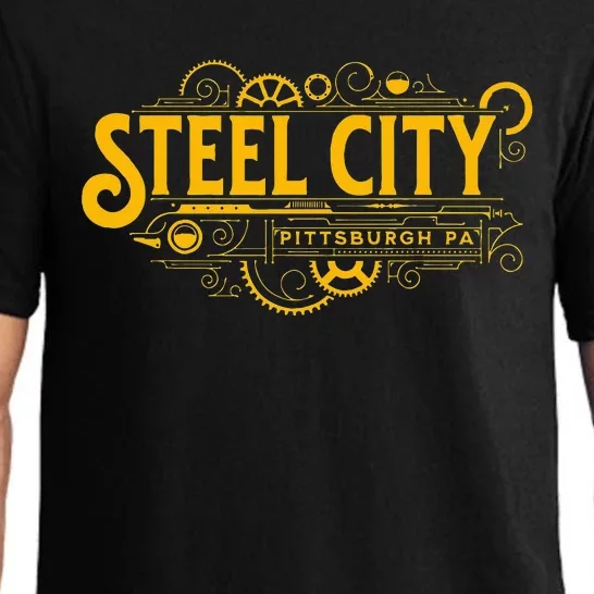 Steel City Pittsburgh Pennsylvania 412 Home Retro Pajama Set