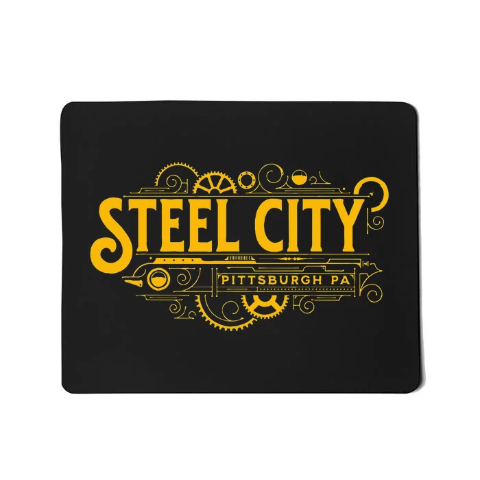 Steel City Pittsburgh Pennsylvania 412 Home Retro Mousepad