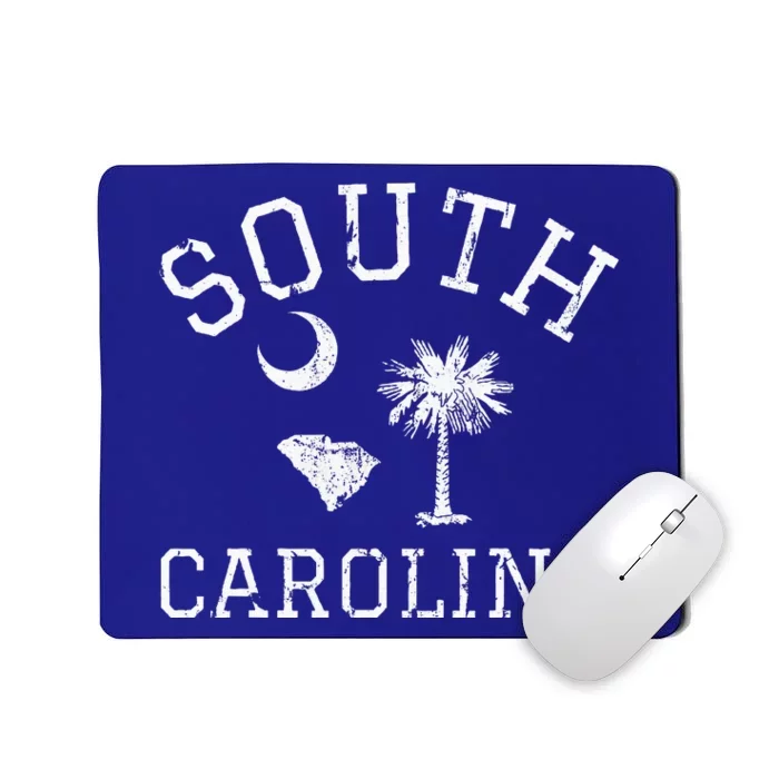 South Carolina Palmetto Tree SC Map Flag Home Pride Vintage Mousepad