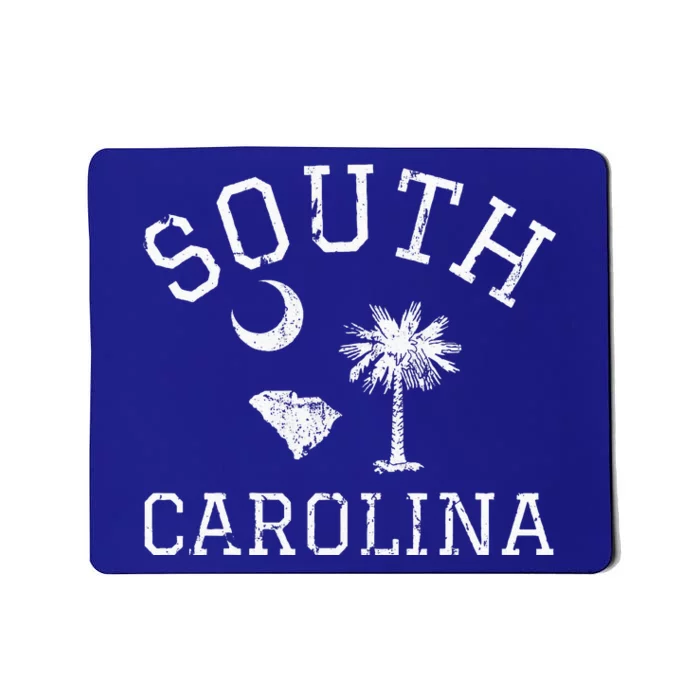 South Carolina Palmetto Tree SC Map Flag Home Pride Vintage Mousepad