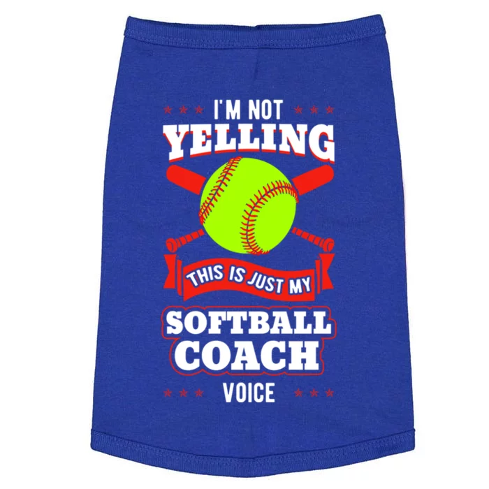 Softball Coach Pitcher Trainer Bat Ball Baseball Lover Gift Doggie Tank