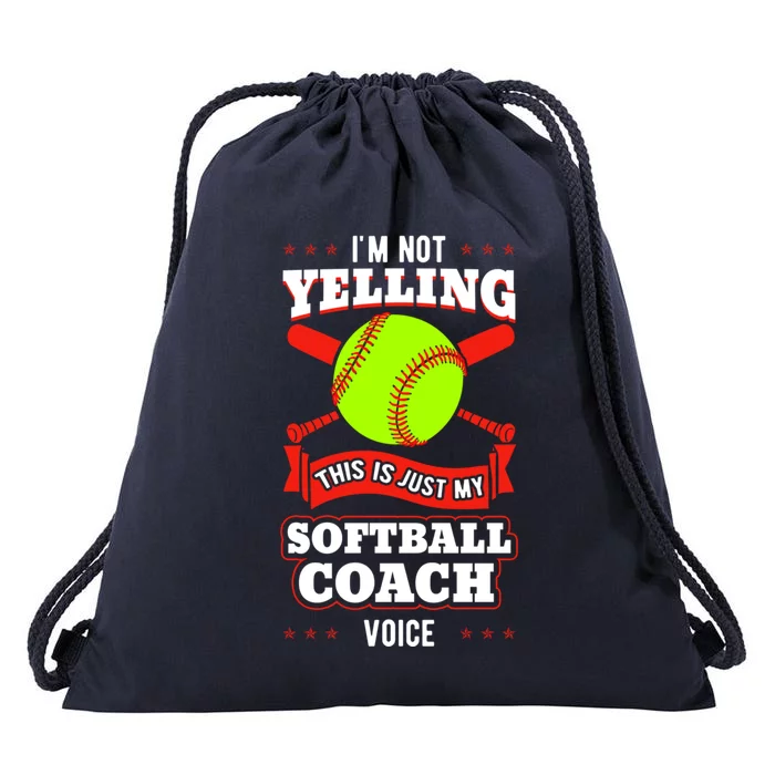 Softball Coach Pitcher Trainer Bat Ball Baseball Lover Gift Drawstring Bag