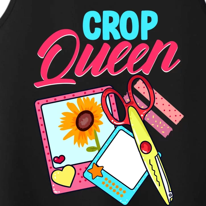 Scrapbook Crop Queen Retreat Hand Crafting Scrapbooking Cool Gift Performance Tank