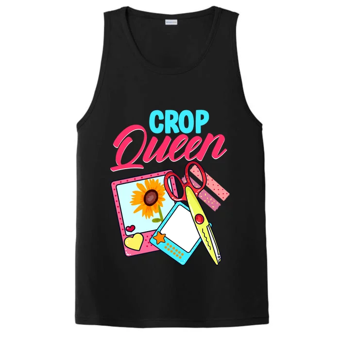 Scrapbook Crop Queen Retreat Hand Crafting Scrapbooking Cool Gift Performance Tank