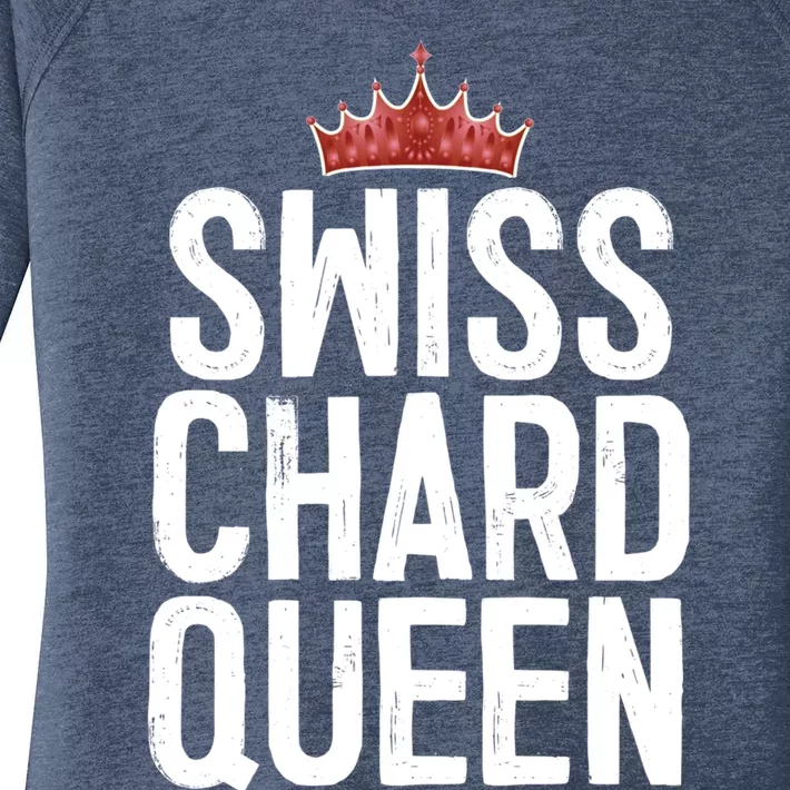 Swiss Chard Queen Vegan Vegetable Lover Gift Great Gift Women's Perfect Tri Tunic Long Sleeve Shirt