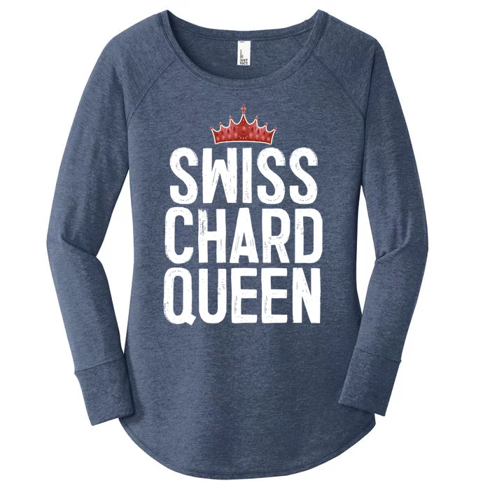 Swiss Chard Queen Vegan Vegetable Lover Gift Great Gift Women's Perfect Tri Tunic Long Sleeve Shirt