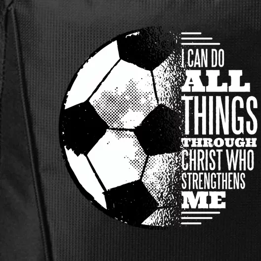 Soccer Christ Quote City Backpack