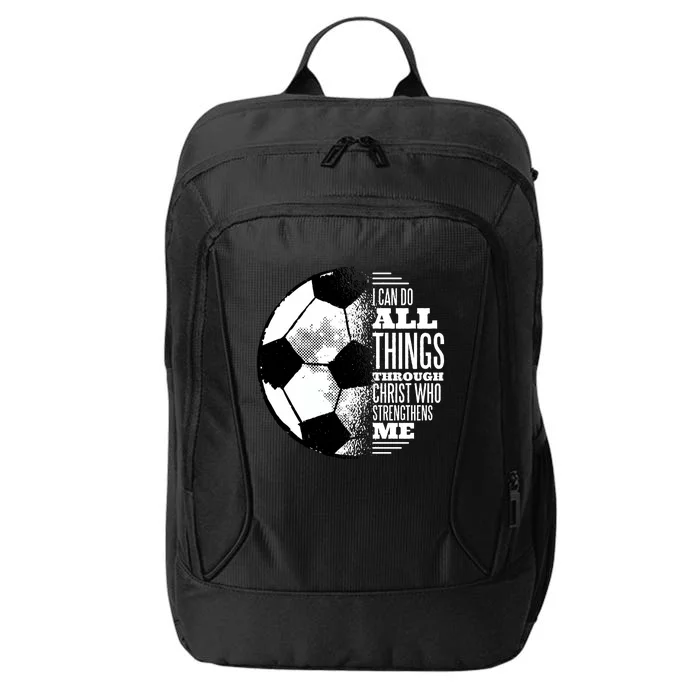 Soccer Christ Quote City Backpack