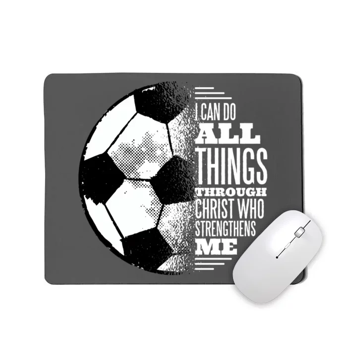 Soccer Christ Quote Mousepad