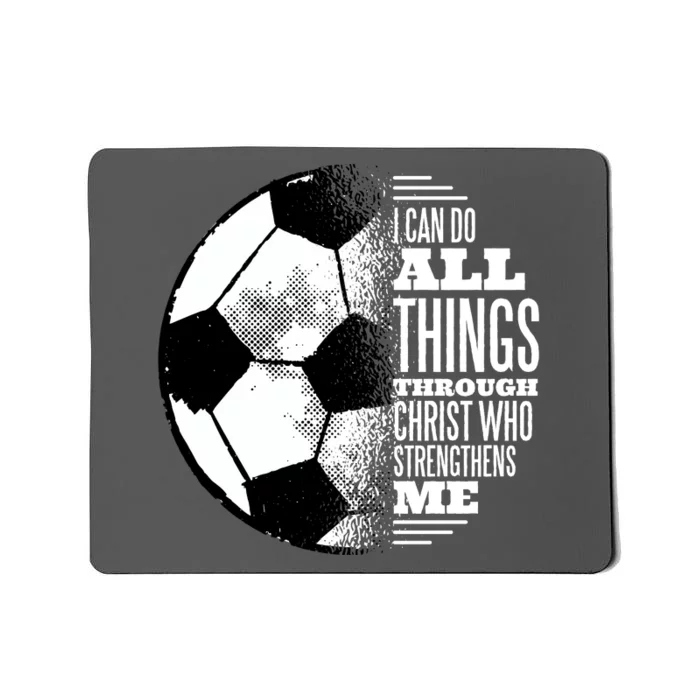 Soccer Christ Quote Mousepad