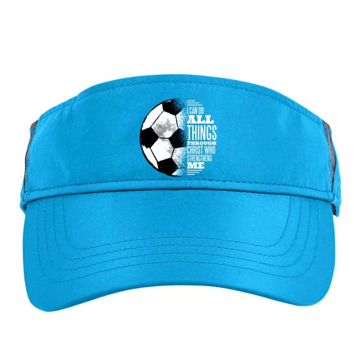 Soccer Christ Quote Adult Drive Performance Visor