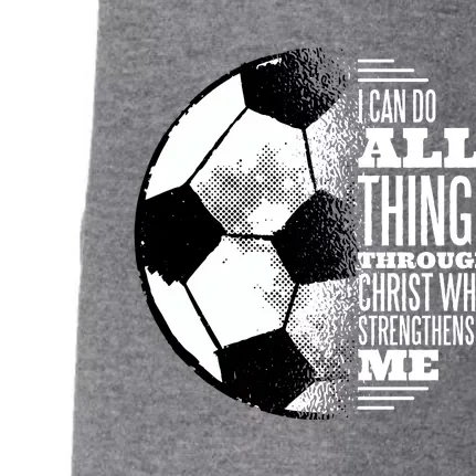 Soccer Christ Quote Doggie 3-End Fleece Hoodie