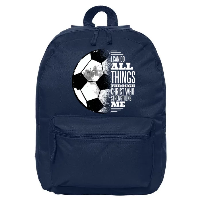 Soccer Christ Quote 16 in Basic Backpack