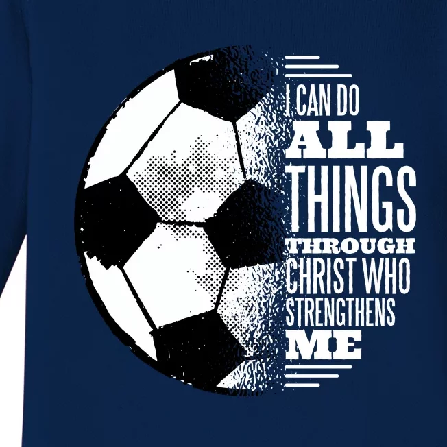 Soccer Christ Quote Baby Long Sleeve Bodysuit