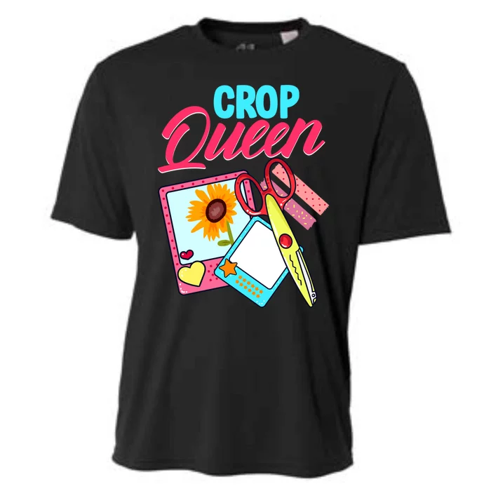 Scrapbook Crop Queen Retreat Hand Crafting Scrapbooking Gift Cooling Performance Crew T-Shirt