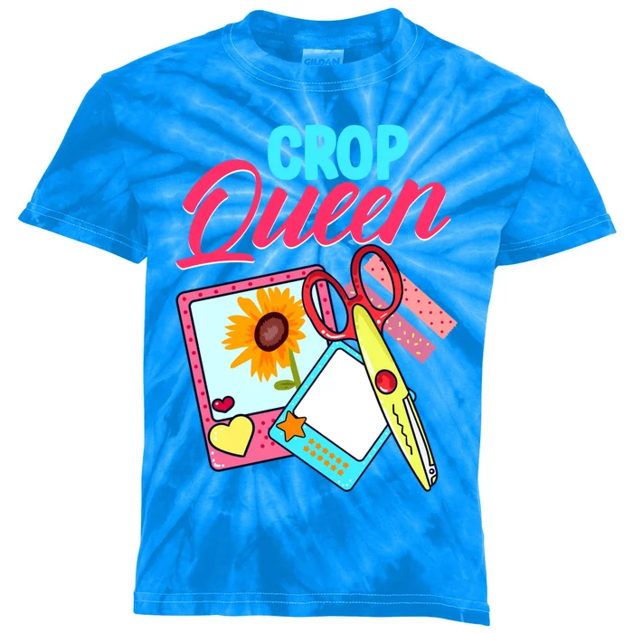 Scrapbook Crop Queen Retreat Hand Crafting Scrapbooking Gift Kids Tie-Dye T-Shirt