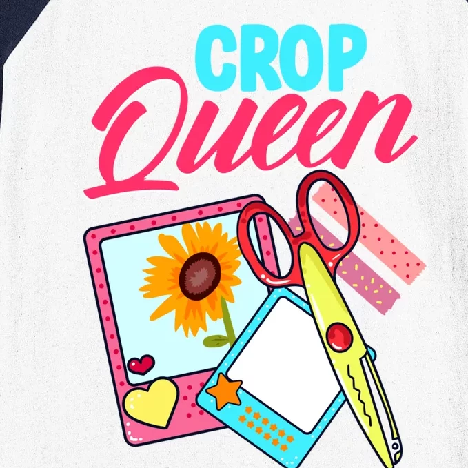 Scrapbook Crop Queen Retreat Hand Crafting Scrapbooking Gift Baseball Sleeve Shirt