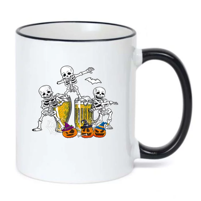 Skeletons Cheers Quirky Beer Halloween Costume Idea Black Color Changing Mug