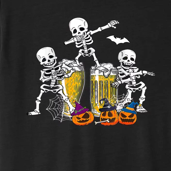 Skeletons Cheers Quirky Beer Halloween Costume Idea ChromaSoft Performance T-Shirt